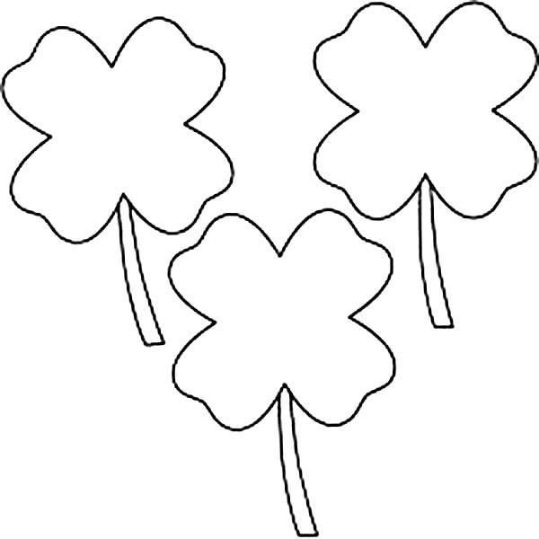 33 Printable Four Leaf Clover Coloring Page