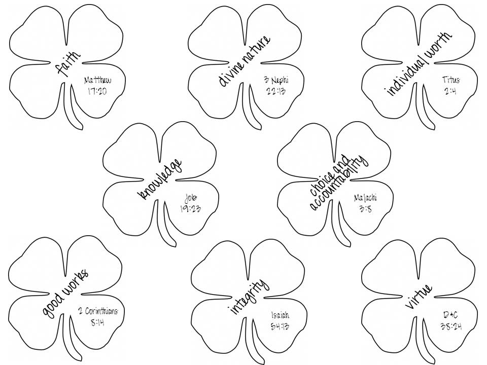 Four Leaf Clover Pattern Coloring Pictures Free