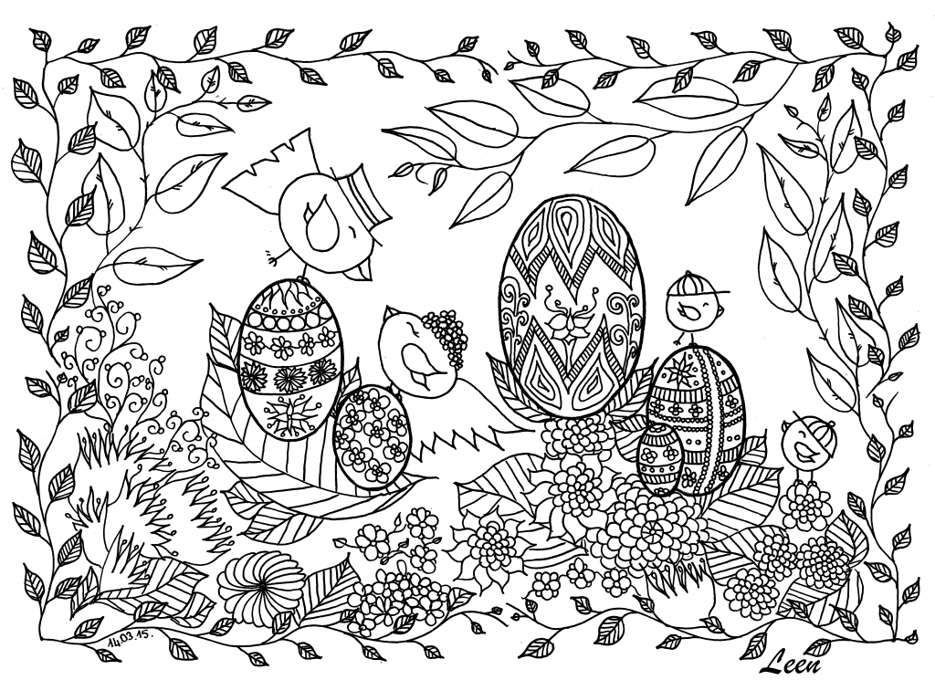 Free Easter Coloring Pages for Adults