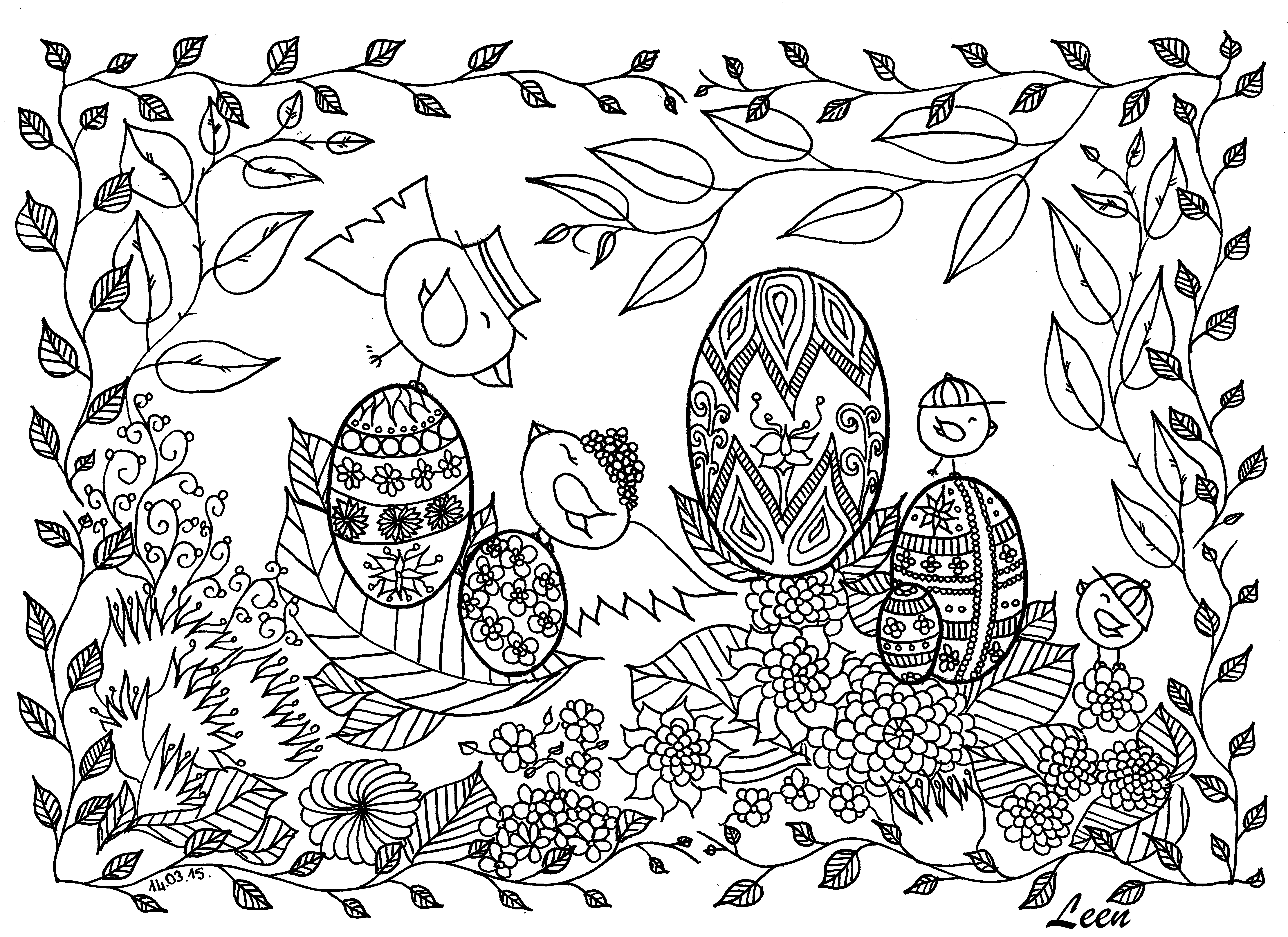 Easter Coloring Pages for Adults   Best Coloring Pages For Kids