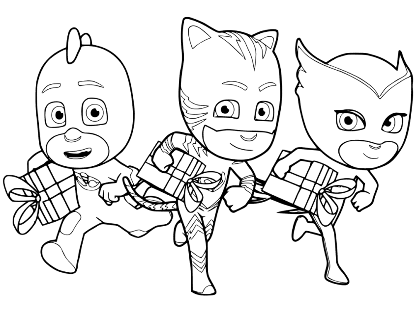 pj masks coloring pages