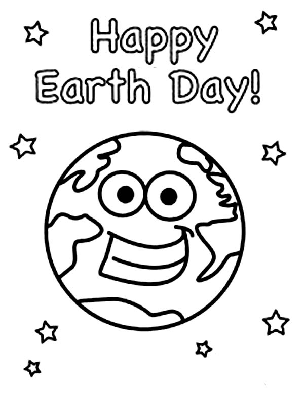 Happy Earth Day Coloring Pages Free