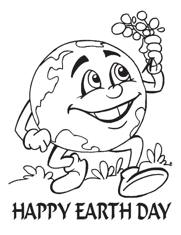 Happy Earth Day Coloring Pages