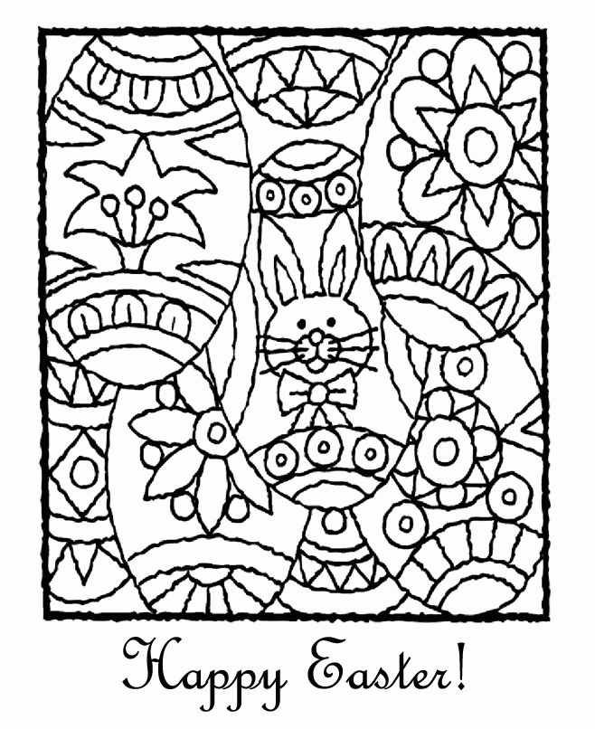 Happy Easter Coloring Pages Free
