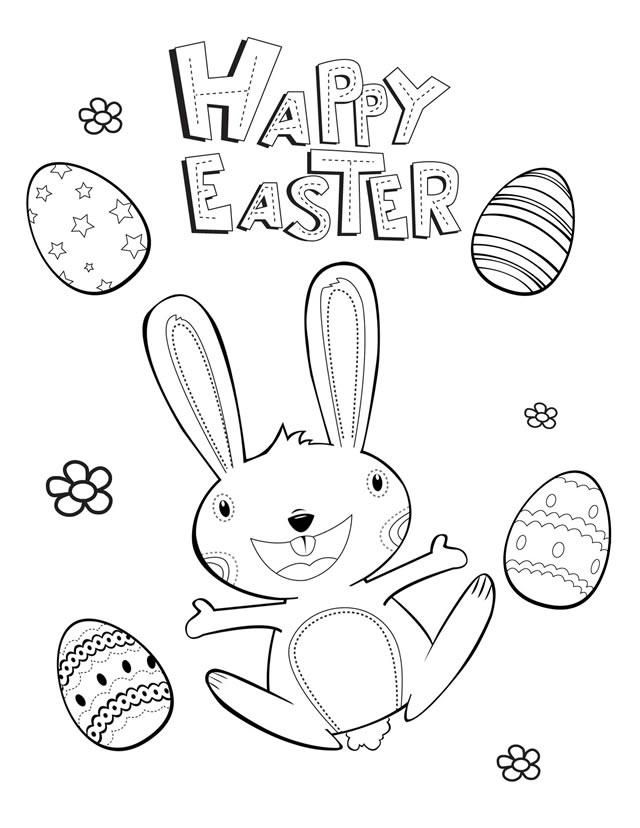 Happy Easter Coloring Pages Free