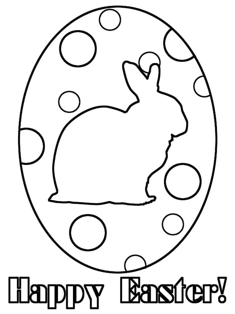 Happy Easter Egg Coloring Page