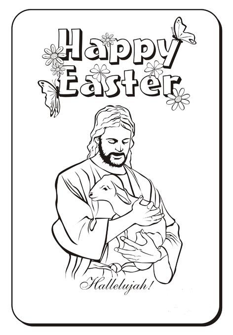 Happy Easter Jesus - Religious Easter Coloring Pages