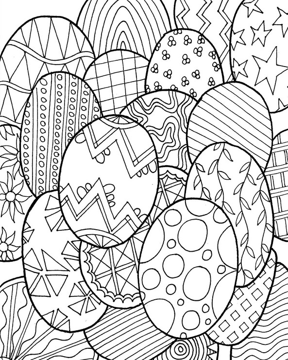 Hard Easter Coloring Pages for Adults