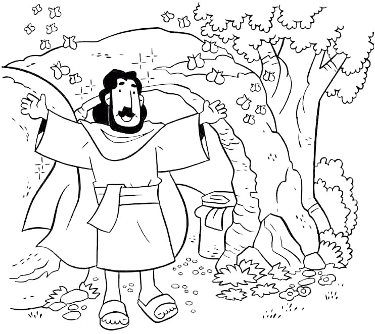 Jesus Rises Coloring Page