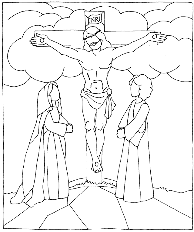Jesus on Cross Good Friday Coloring Pages