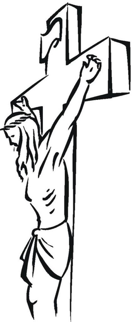 Jesus on Cross on Good Friday Coloring Page