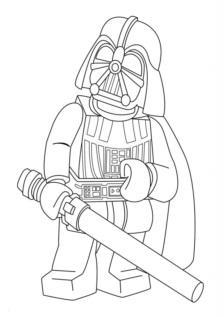 Lego Star Wars Coloring Page Vader