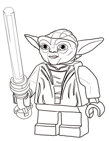 Lego Star Wars Coloring Pages Free Yoda