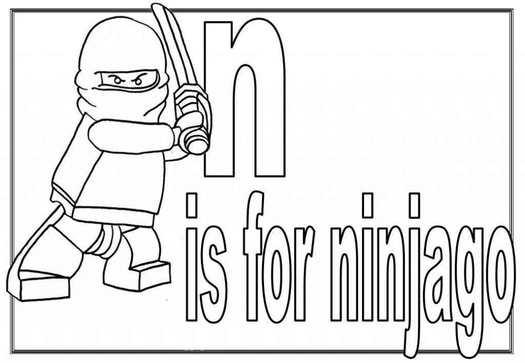 N is for Ninjago Coloring Page