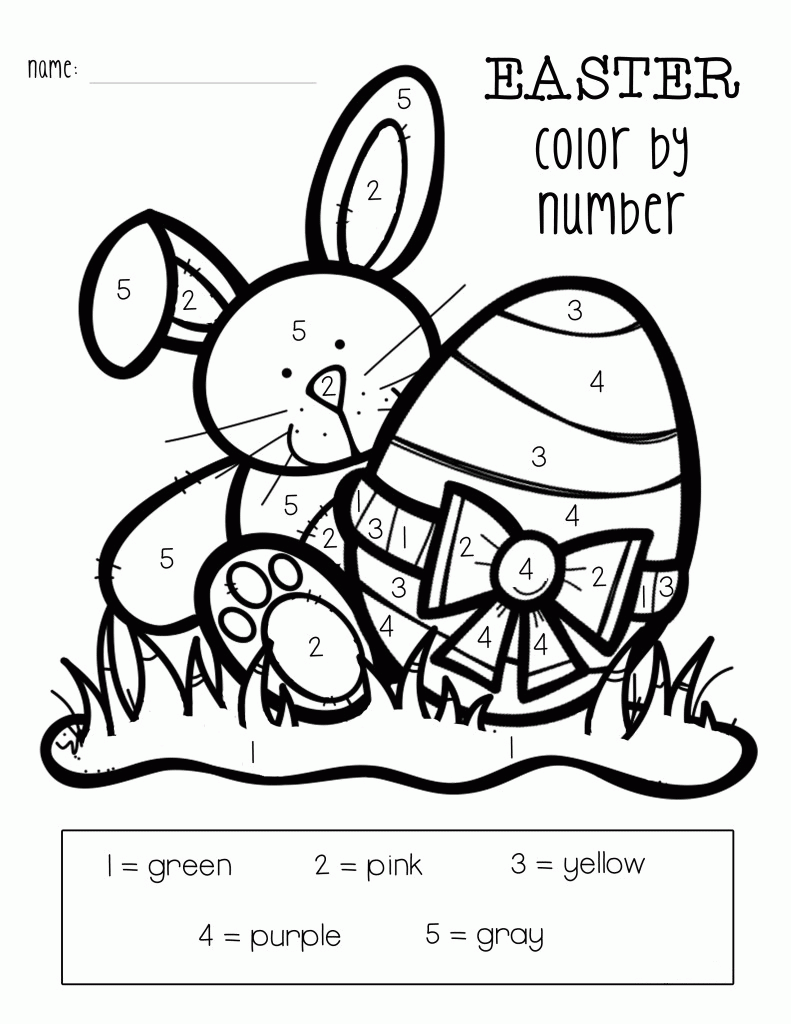 Printable Easter Color by Numbers