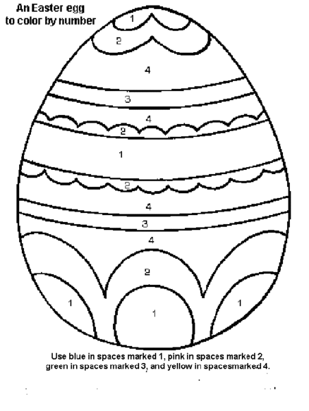 Printable Egg Easter Color by Numbers