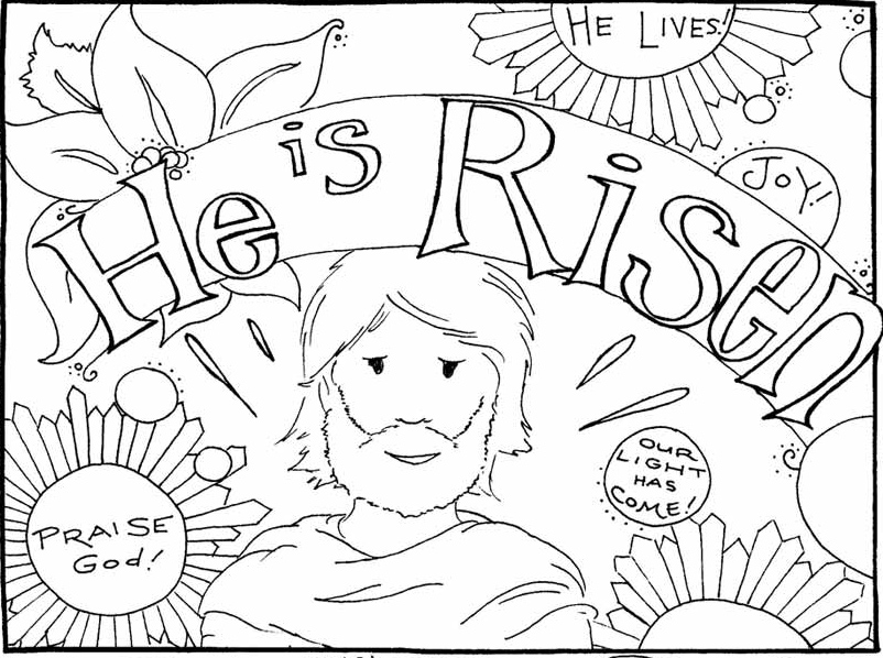 Religious Easter Coloring Pages - Risen