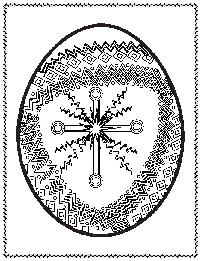 Religious Easter Egg Coloring Page