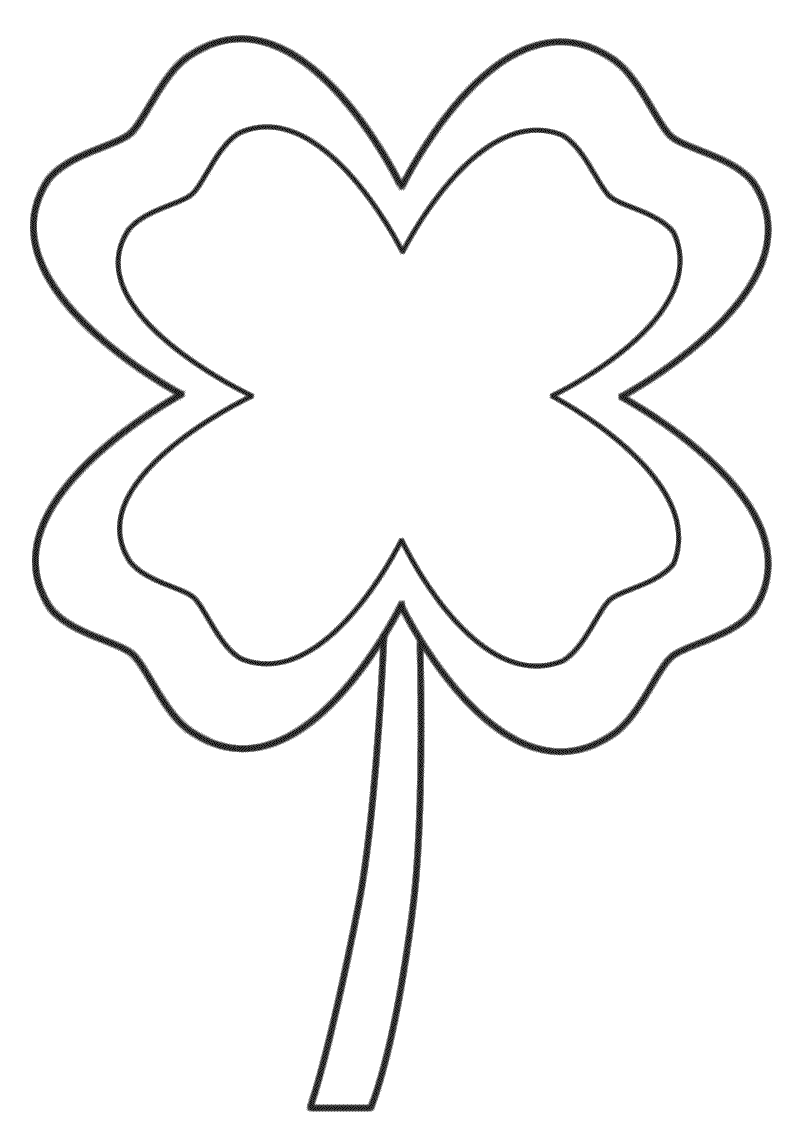 Four Leaf Clover Coloring Pages - Best Coloring Pages For Kids