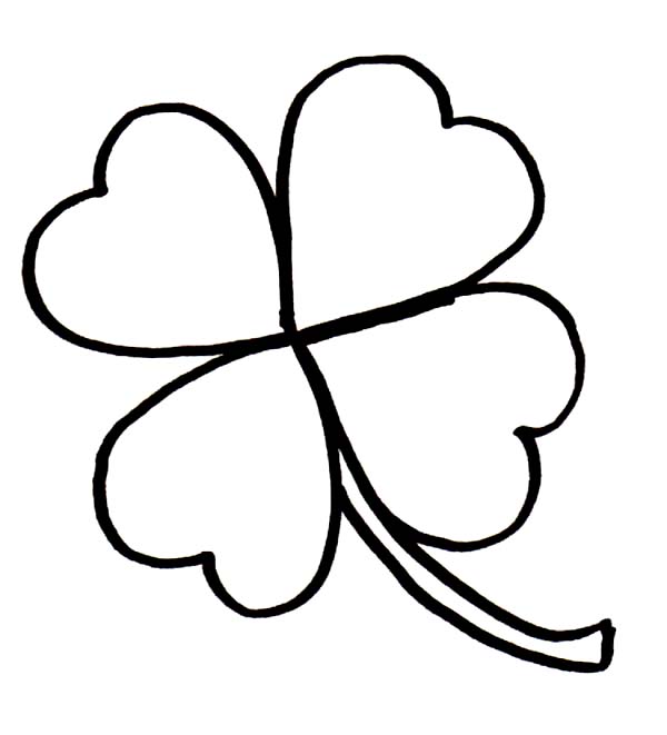 Four Leaf Clover Coloring Pages Best Coloring Pages For Kids