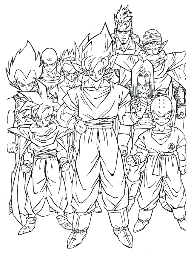 Gotenks Super Saiyajin - 3 - Dragon Ball Kids Coloring Pages