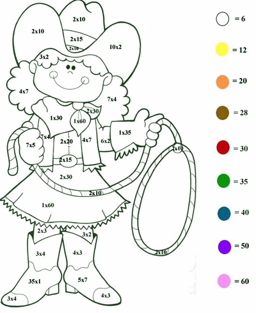 Color By Number Multiplication - Best Coloring Pages For Kids