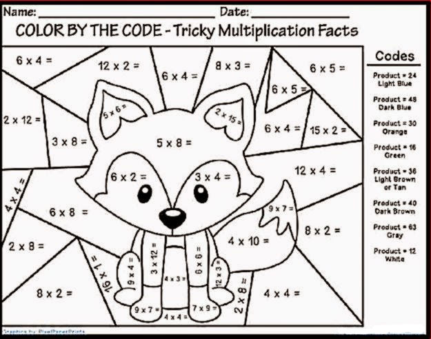 Color By Number Multiplication - Best Coloring Pages For Kids