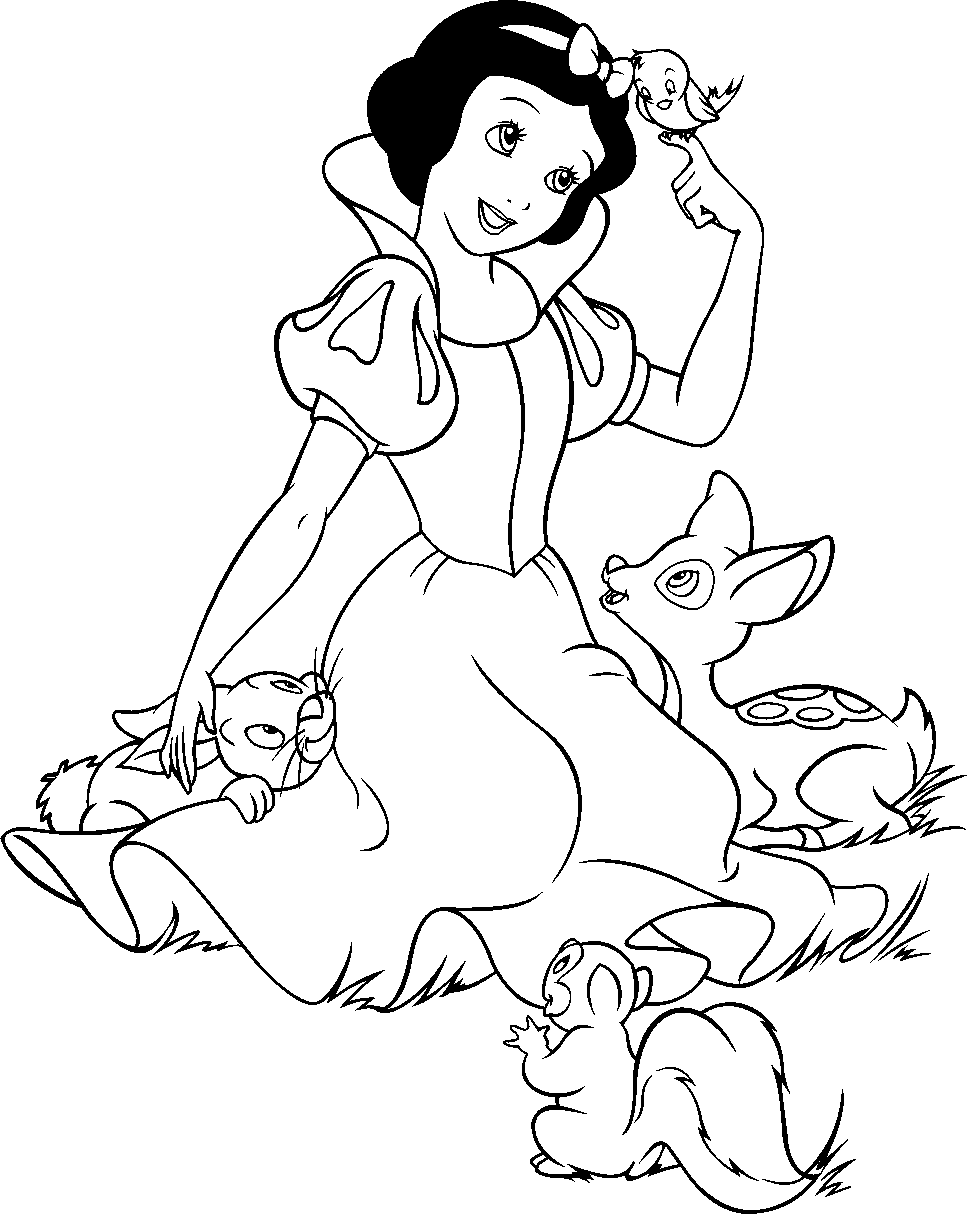 Princess Snow White Coloring Pages