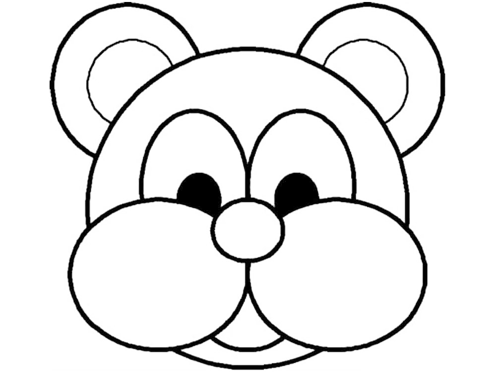 Easy Animal Face Coloring Page