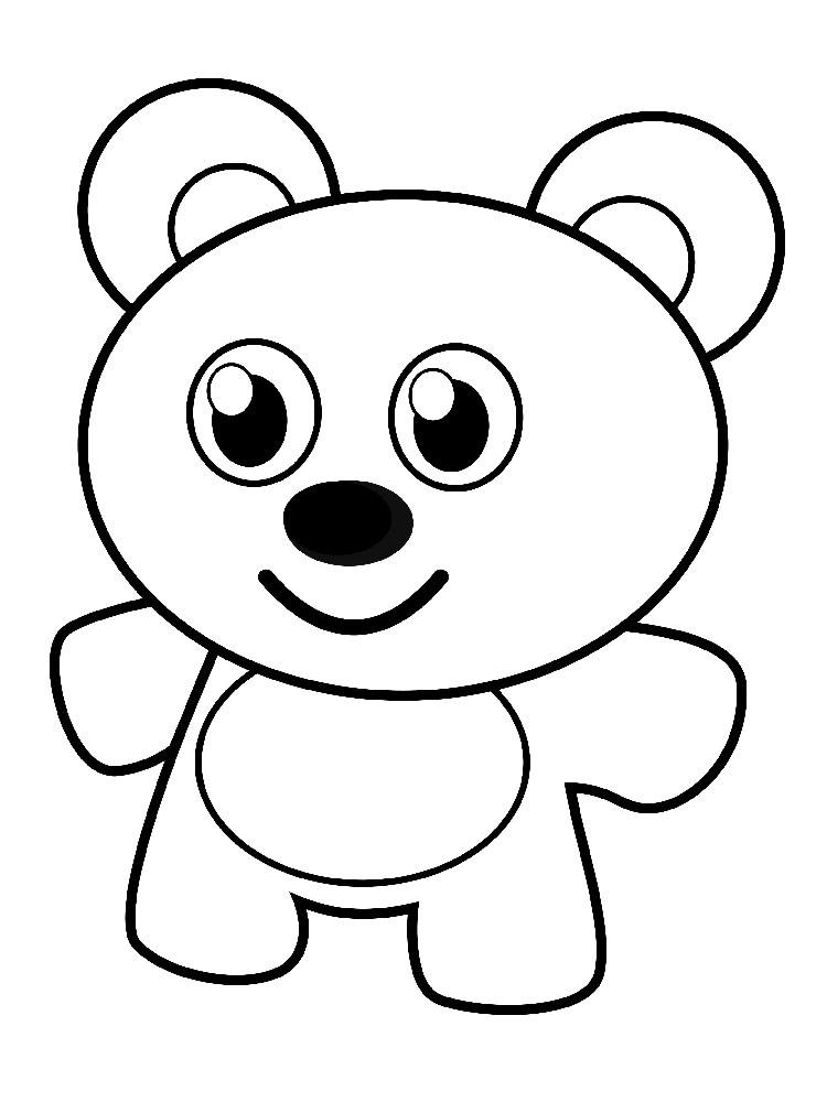 Easy Bear Coloring Page