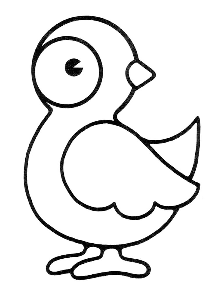 Easy Bird Coloring Page