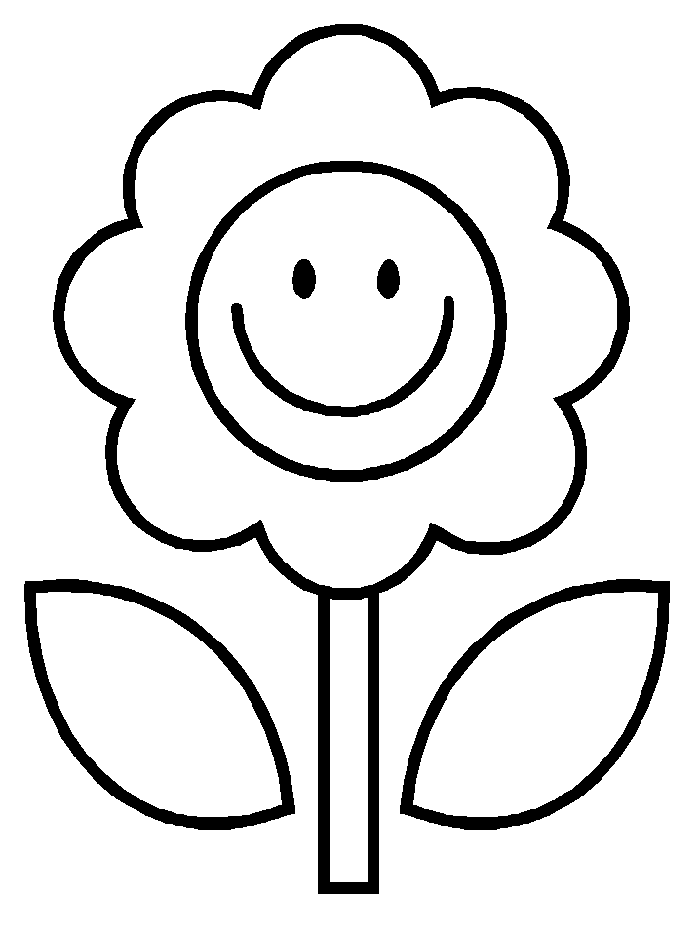 Easy Coloring Pages - Flower