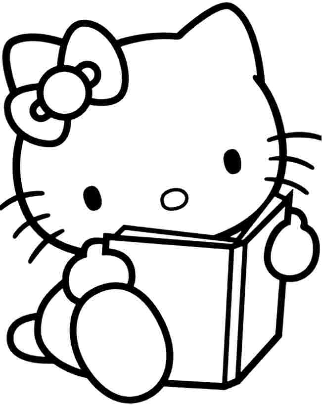 Easy Coloring Pages - Hello Kitty