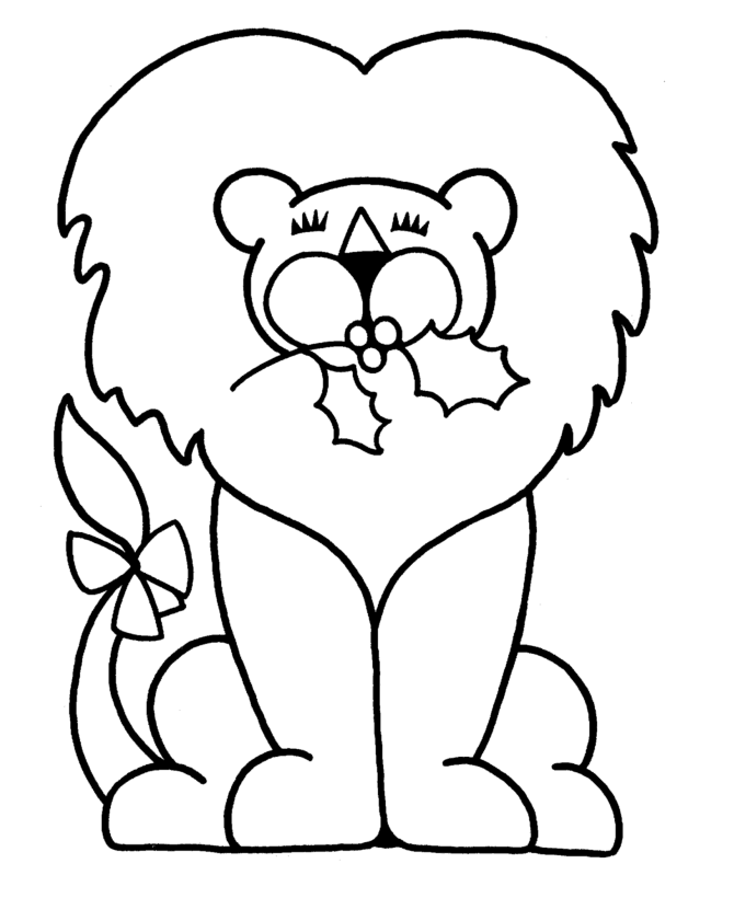 Easy Coloring Pages - Lion