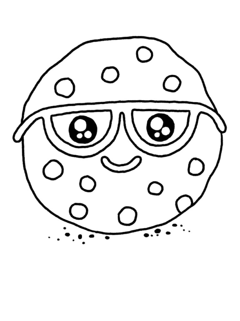 Easy Cool Cookie Coloring Page