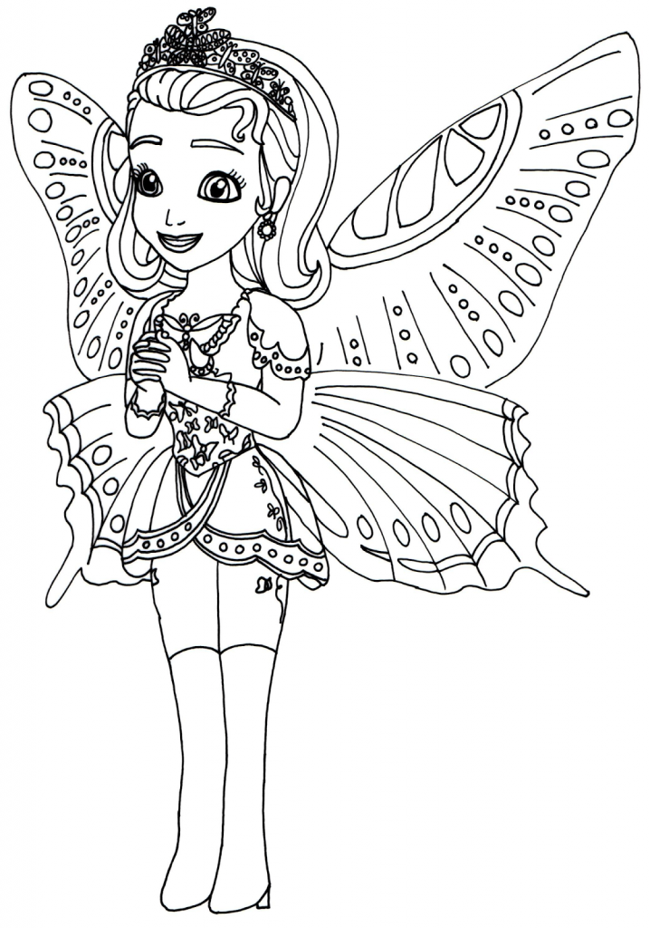 Fairy Sofia the First Coloring Pages