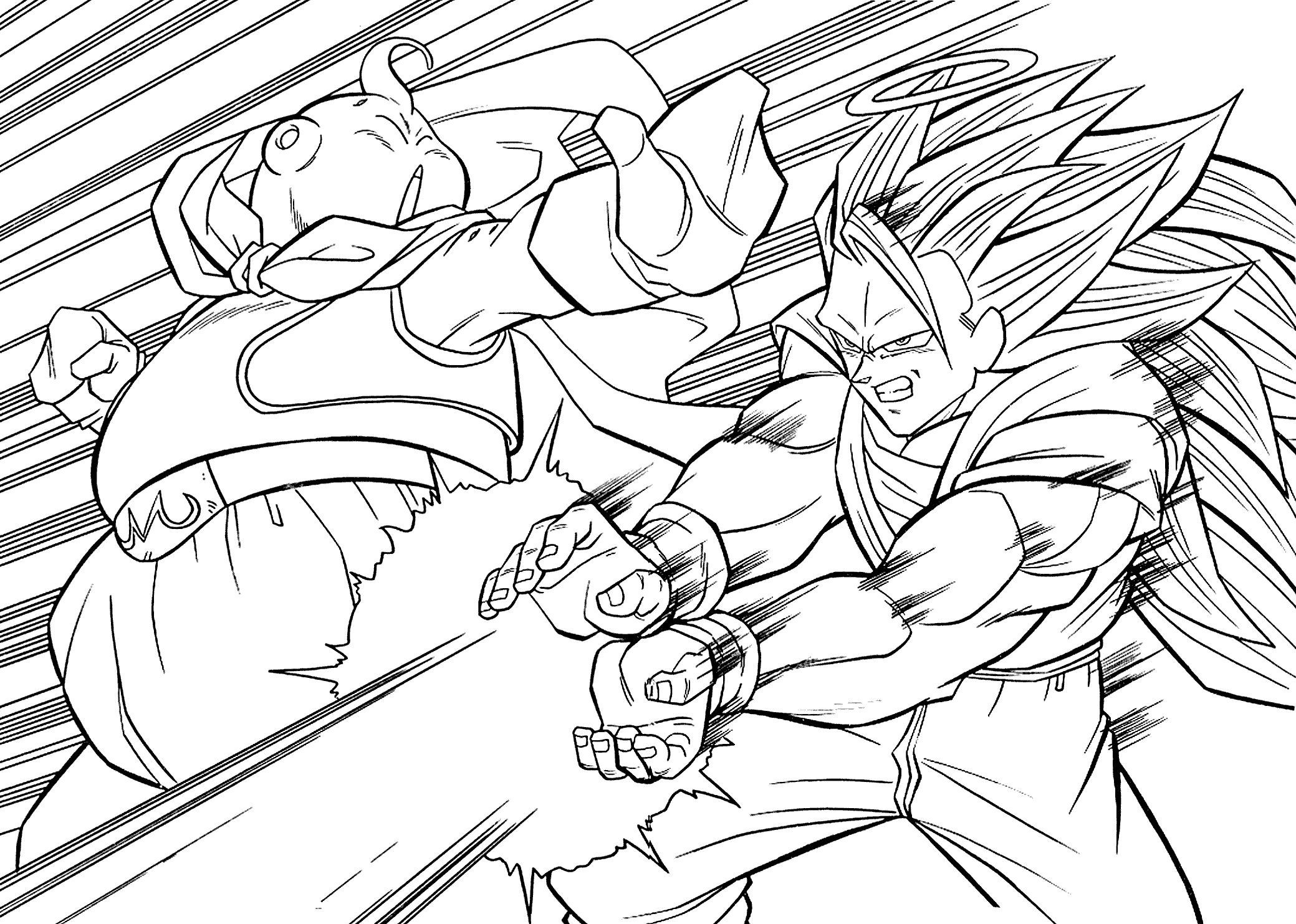 Goku and Gohan Coloring Pages - Free Printable Coloring Pages