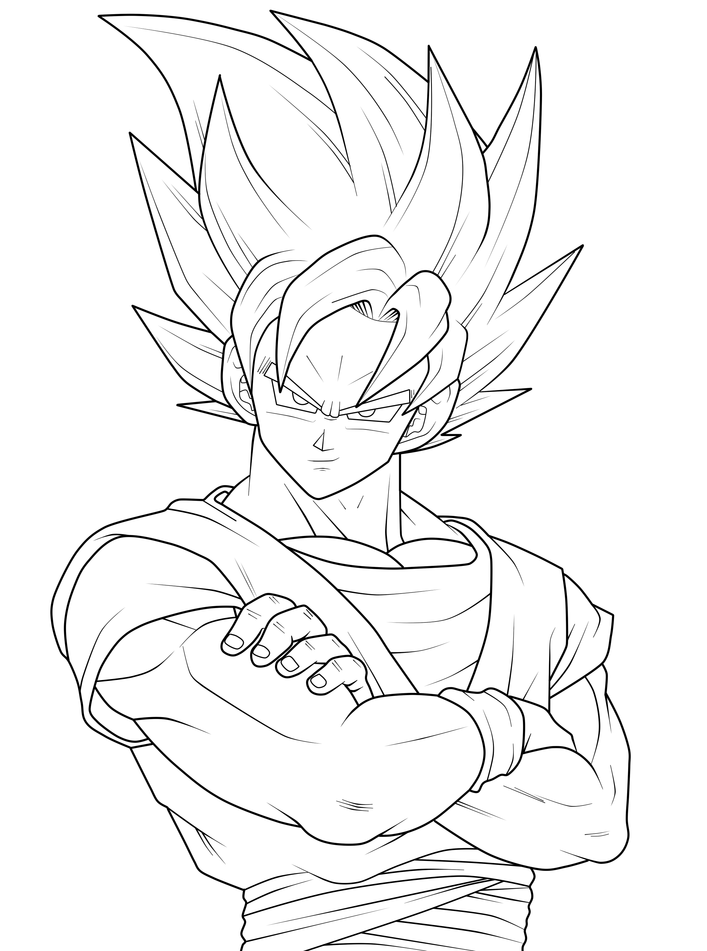 Goku On Cloud Coloring Pages - Son Goku Coloring Pages - Coloring Pages For  Kids And Adults em 2023