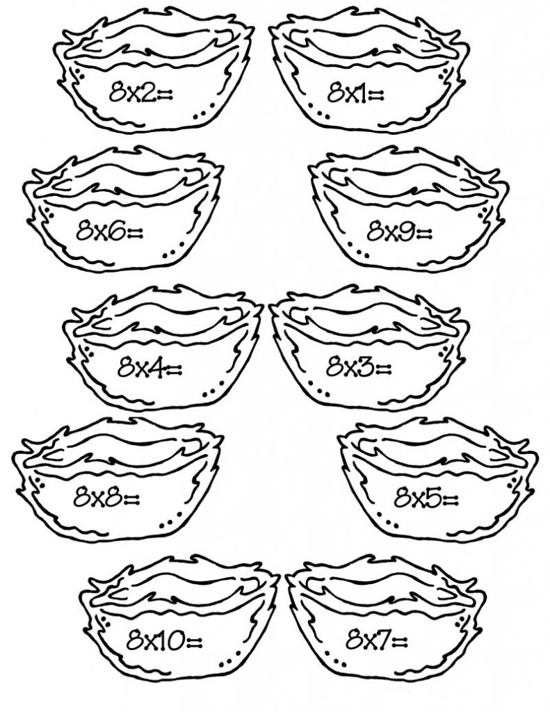 Multiplication Coloring Worksheet Free