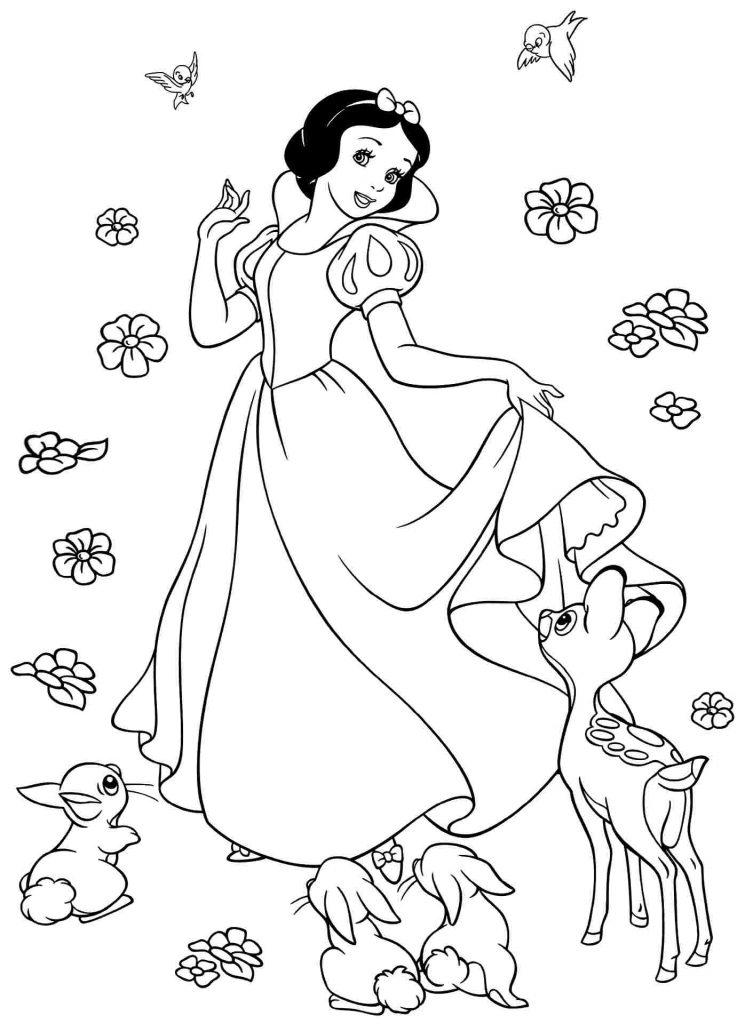 Print Free Snow White Coloring Pages