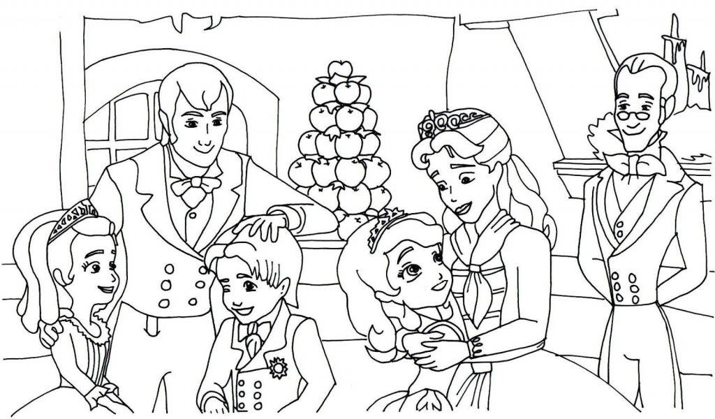Sofia the First Coloring Pages Free