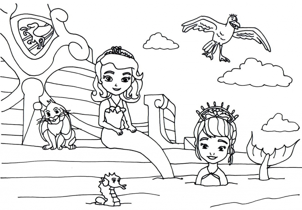 Sofia the First Mermaid Coloring Pages