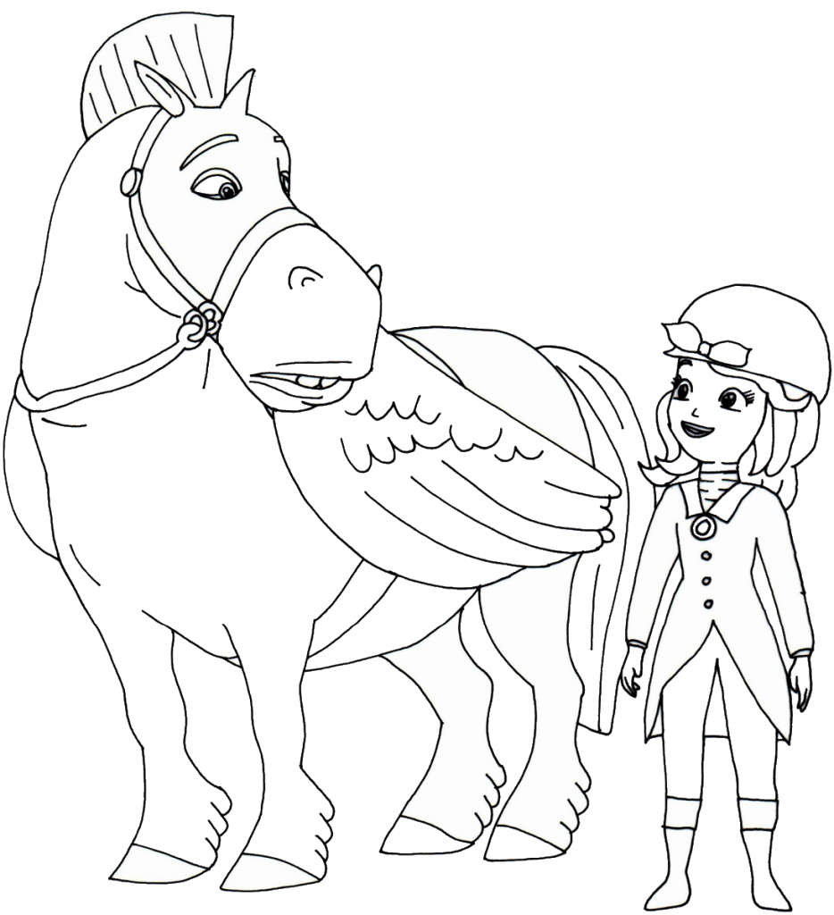 Sofia the First and Minimus Coloring Pages