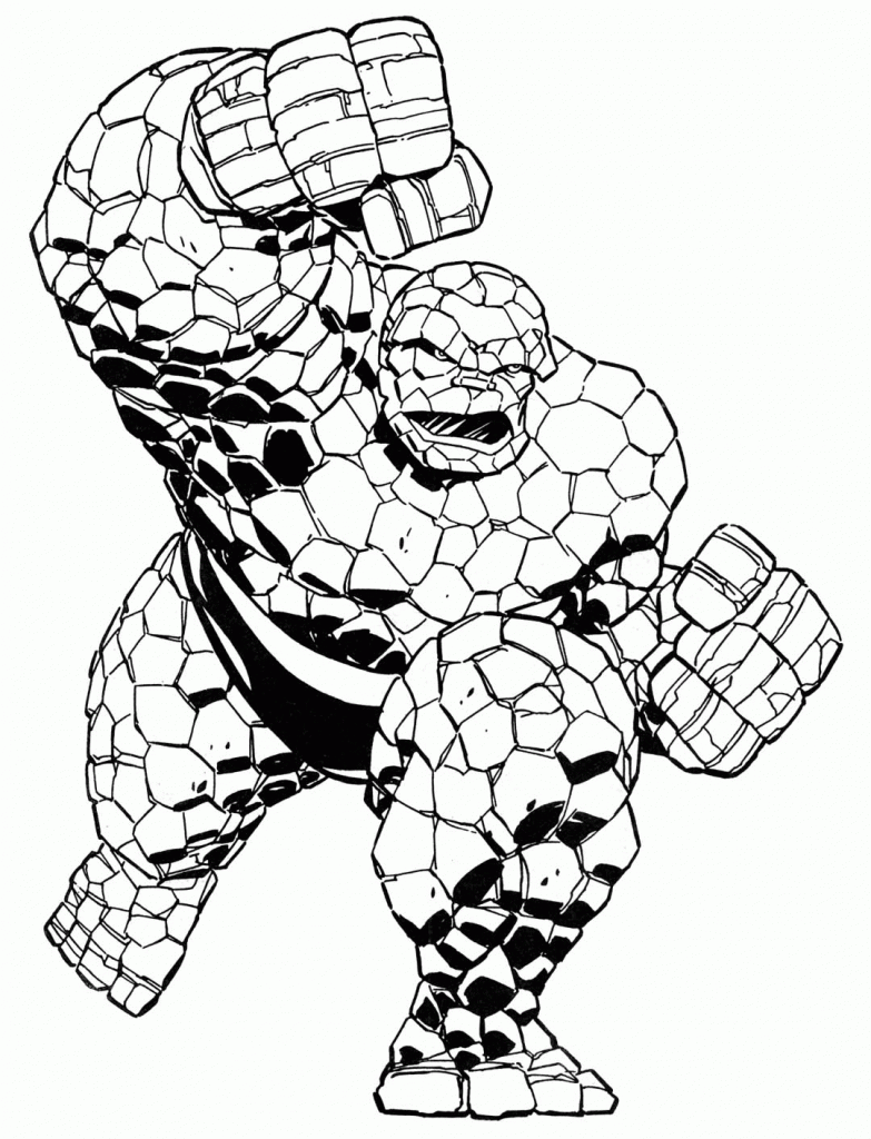 Thing Marvel Coloring Pages