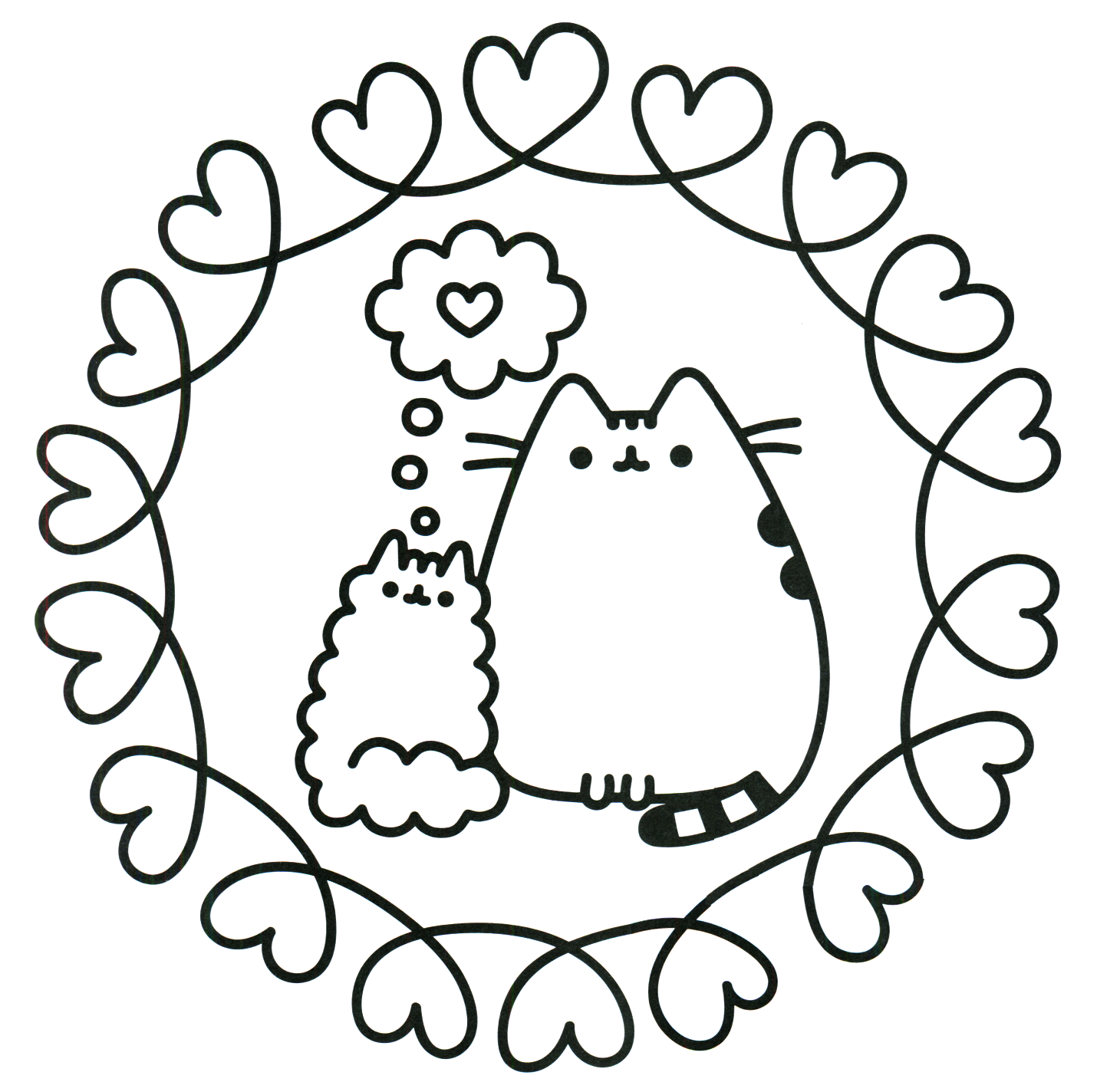 Featured image of post Pusheen The Cat Coloring Pages Black And White Print these cat coloring pages for your children