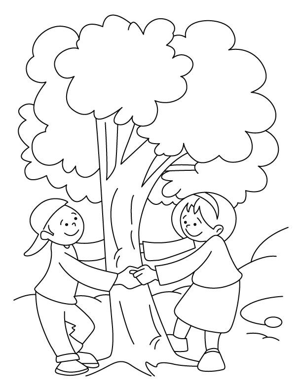Celebrate Trees Coloring Page