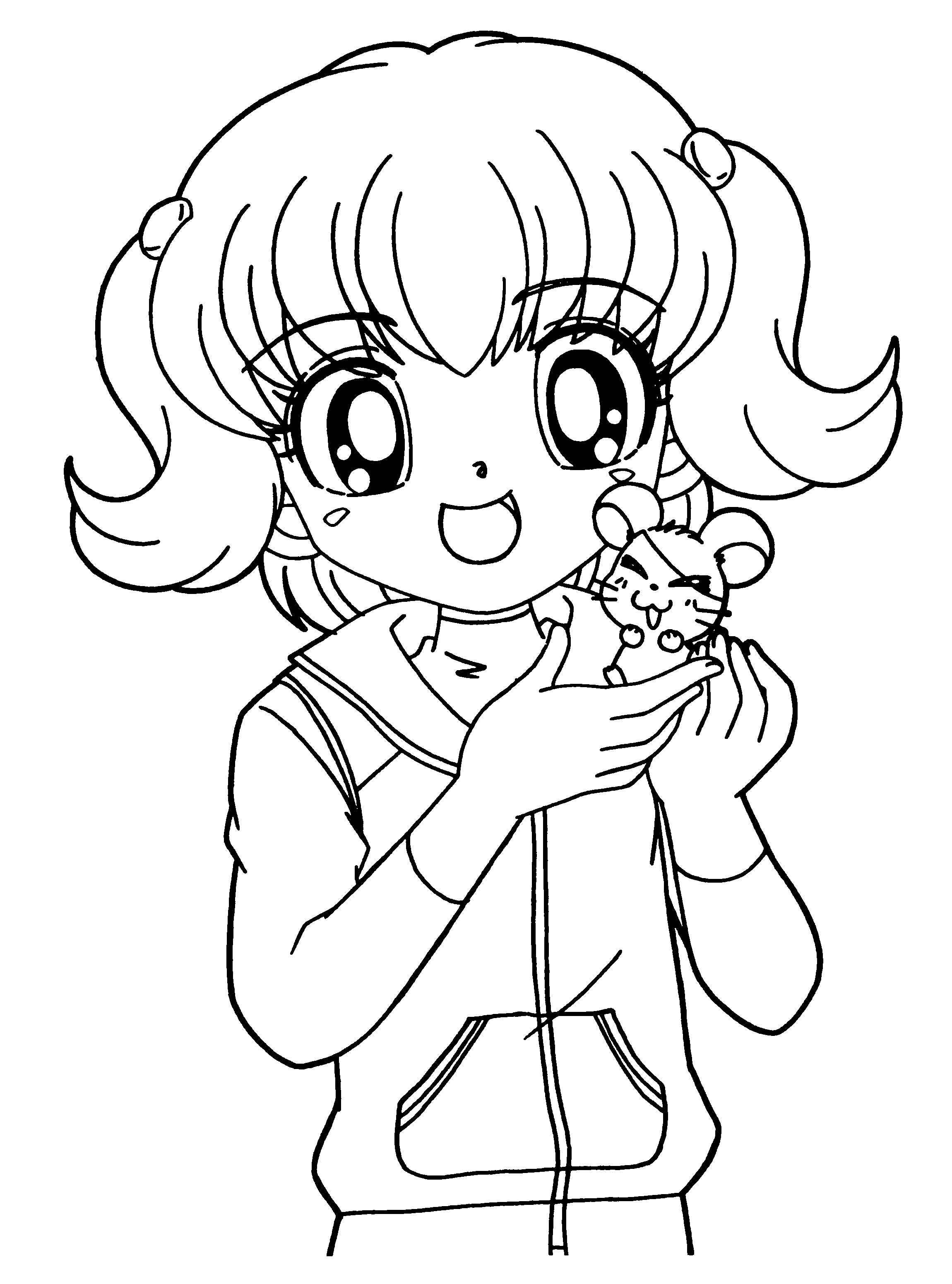 Coloring Pages Of Anime Girls