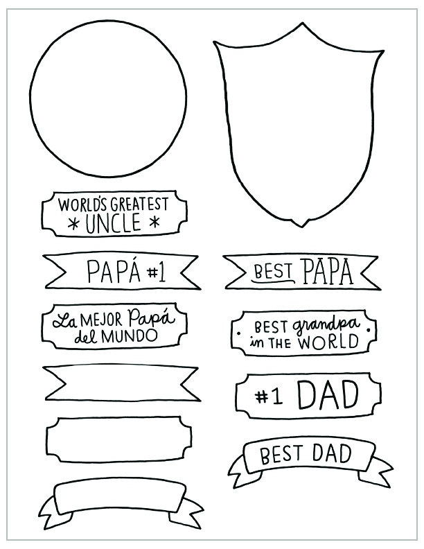 Dad Awards Fathers Day Coloring Page