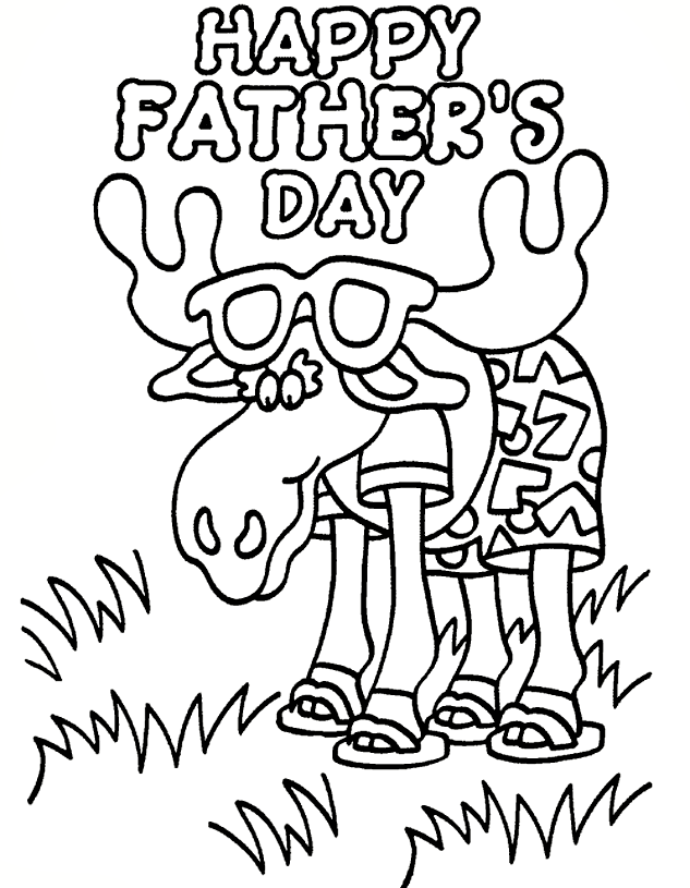 Happy Fathers Day Coloring Page