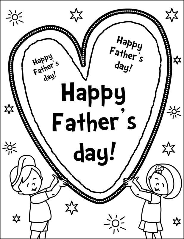 I Love Dad Father Day Coloring Pages